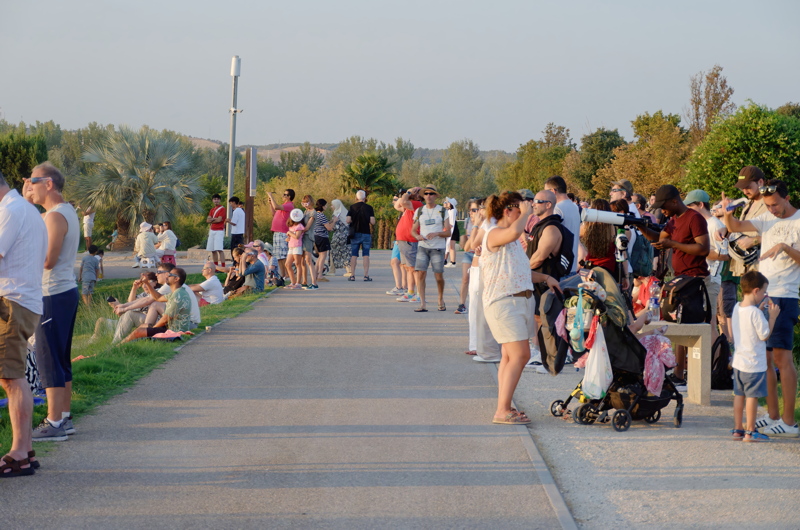 8 - Groups of people with optical and electronic equipment awaiting the solar eclipse astronomical event in Spain in 2026 - image 2